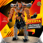 Imagem da oferta Boneco Robô Tiranossauro Rex T-Rex Transformável Articulado Plástico Toys & Toys - Sortido (1 Unidade)