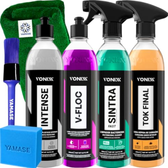 Imagem da oferta Limpeza Automotiva Completa Shampoo V-floc Revitalizador Intense Cera Tok Final Limpador Sintra Fast Pano Vonixx
