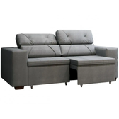 Imagem da oferta Sofá Retrátil Reclinável 3 Lugares Suede