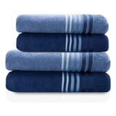 Imagem da oferta Jogo De Banho E Rosto 4 Pçs 400g/m2 Dynamo Select Camesa Marinho Com Azul Liso