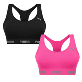 Imagem da oferta Kit 2 Tops Puma Feminino Sem costura Nadador Alta Sustentação Academia Fitness