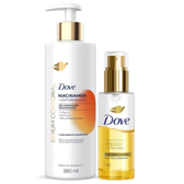 Imagem da oferta Kit Dove Sérum Corporal Niacinamida Uniformizador 380ml + Óleo Sérum Reparador 110ml