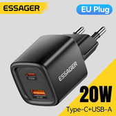 Imagem da oferta Carregador Essager 20W Turbo Tipo C para iPhone 16 15 14 13Opção curta e direta: