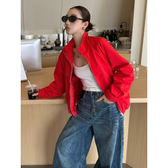 Imagem da oferta Jaqueta Curta Casual Feminina Gola Alta da Moda Deslocamento Férias Chique Esportivo Jaqueta Versátil de Ajuste S