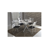 Imagem da oferta Conjunto Mesa Volga com 4 Cadeiras Napoles Preto e Cromado Kappesberg Crome