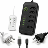 Imagem da oferta Filtro de Linha 5 Tomadas 6 Usb 2500w