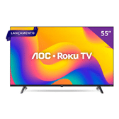 Imagem da oferta Smart Tv Aoc 55'' 4k Dled Roku Wi-fi Hdr Alexa 55u7045/78g