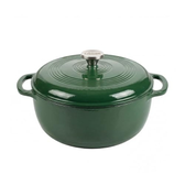 Imagem da oferta Lodge (USA) Forno holandês 6L - ferro fundido esmaltado Evergreen