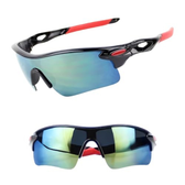 Imagem da oferta JustGoFit Óculos de Sol Esportivo Masculino Lentes Espelhadas Azul-Verde UV400