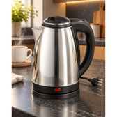 Imagem da oferta Chaleira Elétrica 1,8 Litros 220V 1200W em Aço Inox Base Giratória 360° Desligamento Automático Proteção Contr