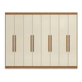 Imagem da oferta Guarda-Roupa Paris 8 Portas 200x237x47cm Cinamomo Off White