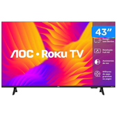Imagem da oferta Smart TV 43" AOC Full HD DLED 43S515578G Roku TV 2025