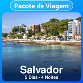 Imagem da oferta Pacote de Viagem para Salvador: 5 Dias e 4 Noites no Rede Andrade Mar Hotel.
