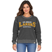 Imagem da oferta Blue 84 Moletom feminino padrão NBA oficialmente licenciado com gola redonda bordado de terry reverso, preto