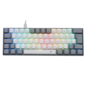 Imagem da oferta Teclado Mecânico Gamer SuperFrame Crepz Rainbow Switch Outemu Blue ABNT2 White/Grey SF-CREPZ-RAINBOW-WG