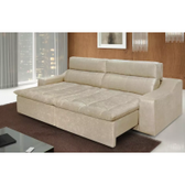 Imagem da oferta Sofá Rifletti 4 Lugares Connect com Pillow Retrátil e Reclinável Suede Amassado