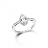 Imagem da oferta Anel Life Forms Gota Prata Cravejado - Vivara