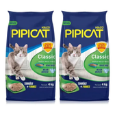 Imagem da oferta Kit 2 Areias Sanitárias Para Gatos Kelco Pipicat Classic 4kg
