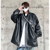 Imagem da oferta Jaqueta de Couro Oversized HYBSKR Masculina Tam M