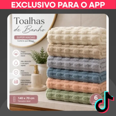 Imagem da oferta Kit Toalhas de Banho Idee Home 140x70cm: Super Macia e Absorvente