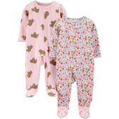 Imagem da oferta Macacão De Dormir Para Bebês Cotton Sleep And Play, Pack Of 2 Simple Joys By Carter'sMeninas
