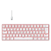 Imagem da oferta Teclado Mecânico Gamer Hyrax Thunder HCK61 LED Vermelho Switch Blue 100% anti-ghosting ABNT2 Branco - HCK61W-BLUE-LED