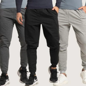 Imagem da oferta KIT 3 Calça Jogger Moletinho Masculina Vekyo
