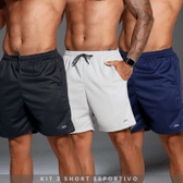 Imagem da oferta Kit 3 Short Futebol Bermuda Esporte