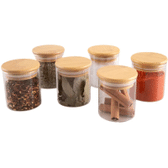 Imagem da oferta Jogo de Potes de Vidro Brinox Redondo 180ml Ekko Lock & Stock 6 Pecas