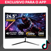 Imagem da oferta Monitor Gamer Curvo Gawfolk 24.5" Full HD 120Hz Alto-falantes