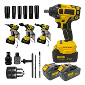 Imagem da oferta Chave De Impacto Furadeira Parafusadeira Pneumática 3 Em 1 Torque 210/320nm Com Mandril Porta Bits E Chave De Roda 17 A 22mm Portátil Com