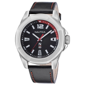 Imagem da oferta Relógio Nautica Masculino Couro Preto NAPTBF105 05 ATM