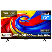 Imagem da oferta Smart TV 75" TCL 4K UHD QLED 75P7L Google TV 2026