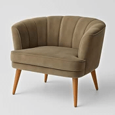 Imagem da oferta Poltrona Cadeira Decorativa para Sala de Espera Recepção Resistente Ergônomica MOBLAN decor (Cappuccino)