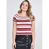 Imagem da oferta Blusa Ombro a Ombro com Listras