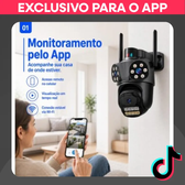 Imagem da oferta Câmera Segurança Wi-Fi 360° PTZ Dupla Lente | Visão Noturna Áudio Bidirecional