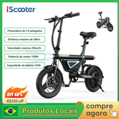 Imagem da oferta iScooter EB1S bicicleta elétrica 250W motor 12Ah bateria 30-50km gama 3-velocidade velocidade máxima 25km h biciclet