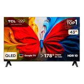 Imagem da oferta Smart TV TCL 43 Polegadas Full HD QLED S5K WiFi Bluetooth Google TV 2 HDMI HDR10 Dolby Audio 43S5K
