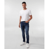 Imagem da oferta Calça jeans masculina skinny comfy estonada denim escuro | Pool Jeans