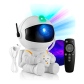 Imagem da oferta Luminária Astronauta Projetor Led Infantil Galáxia Estrela Branco Branco 127/220v
