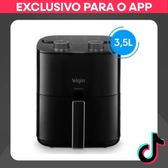 Imagem da oferta Fritadeira Elétrica Air Fryer Elgin Facilita 3,5 Litros 1400W Circulação de Ar 360° Ant...