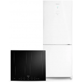 Imagem da oferta Combo Cooktop de Indução Preto KY-W648CLRPK + Geladeira Frost Free 425L White Glass - NR-BB53GV3W Panasonic