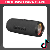 Imagem da oferta INOVA Caixa De Som Portatil Inova Caixinha Com RGB TWS Recarregável Subwoofer Potente ...