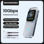 Imagem da oferta MOVESPEED AC10 10Gbps M.2 NVMe PCIe SSD Enclosure USB-C 3.2 TurboX Caixa SSD com Tela Sensível ao Toque Inteligente e C