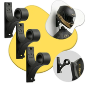 Imagem da oferta Kit 3 Suporte De Capacete Parede Kingbr Com Gancho Porta Chaves Organizador Acompanha Parafusos E Buchas Para Capacete De Moto Bike Motocross E Skate