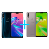 Imagem da oferta Smartphones Asus Zenfone Max Pro (M2) 4GB RAM 64GB + Zenfone Max Plus (M2) 3GB RAM 32GB