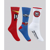 Imagem da oferta Kit de 3 Meias Masculinas Cano Alto Duff Beer Os Simpsons Multicor