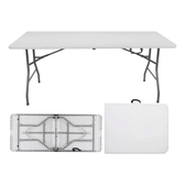 Imagem da oferta Mesa Dobrável Vira Maleta De 1,80 Portatil Camping Praia Branco