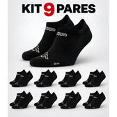 Imagem da oferta Kit 9 Pares Meias Kappa Sapatilha Soquete Invisível Original Preto 38-43