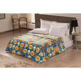 Imagem da oferta Manta de Microfibra Casal Emoji Foods Azul Vestcasa